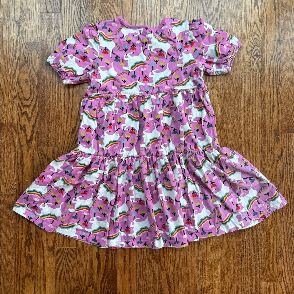 Hanna Andersson Tiered Unicorn Dress 6-7 Years - Picture 2 of 7